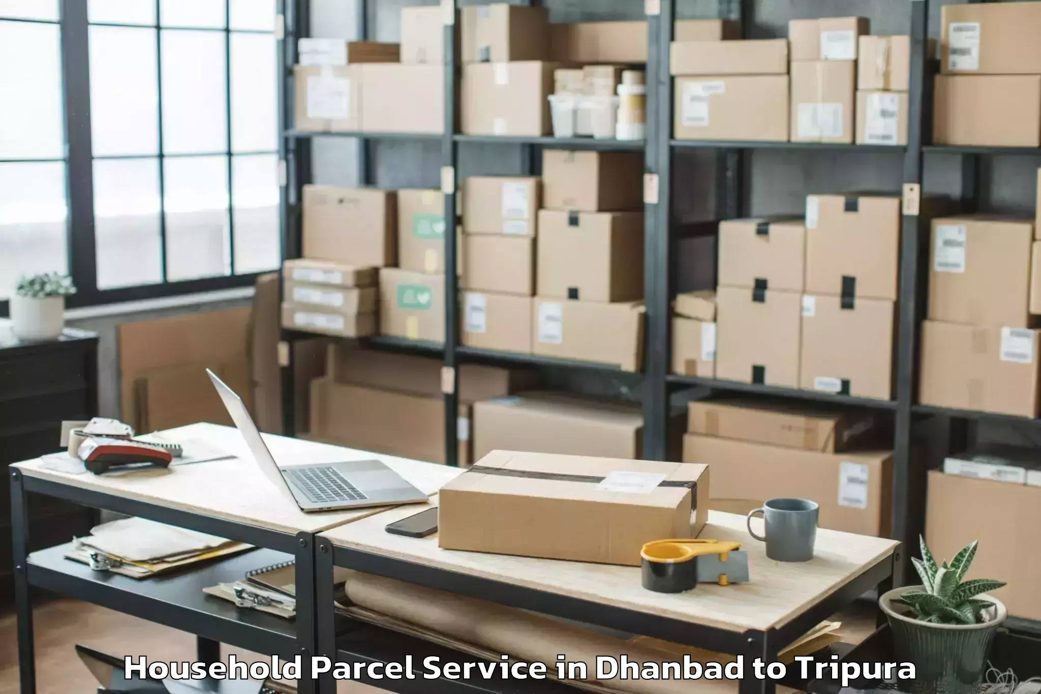 Dhanbad to Manughat Household Parcel Booking